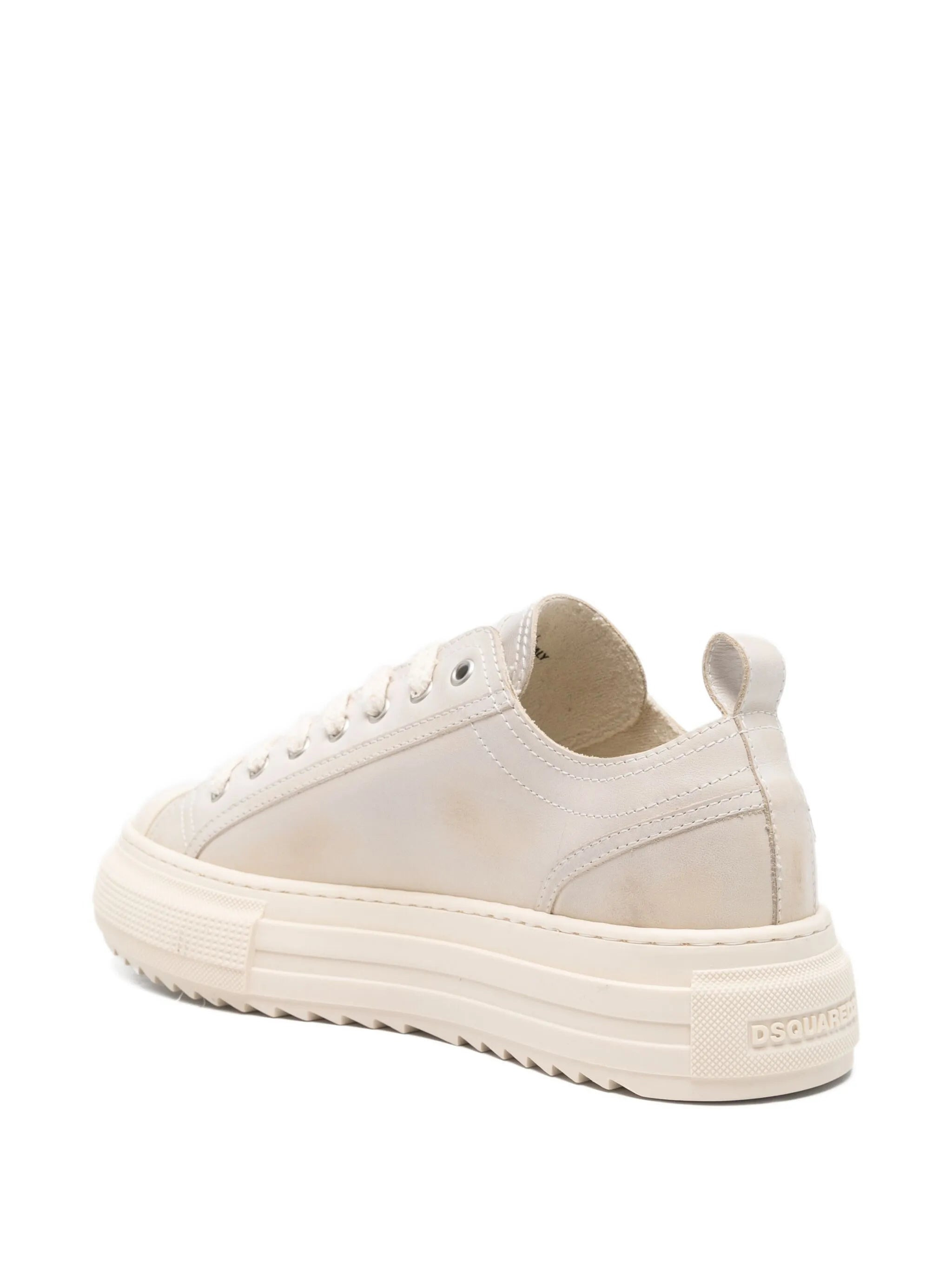 Dsquared2 Leather Platform Trainers - 4
