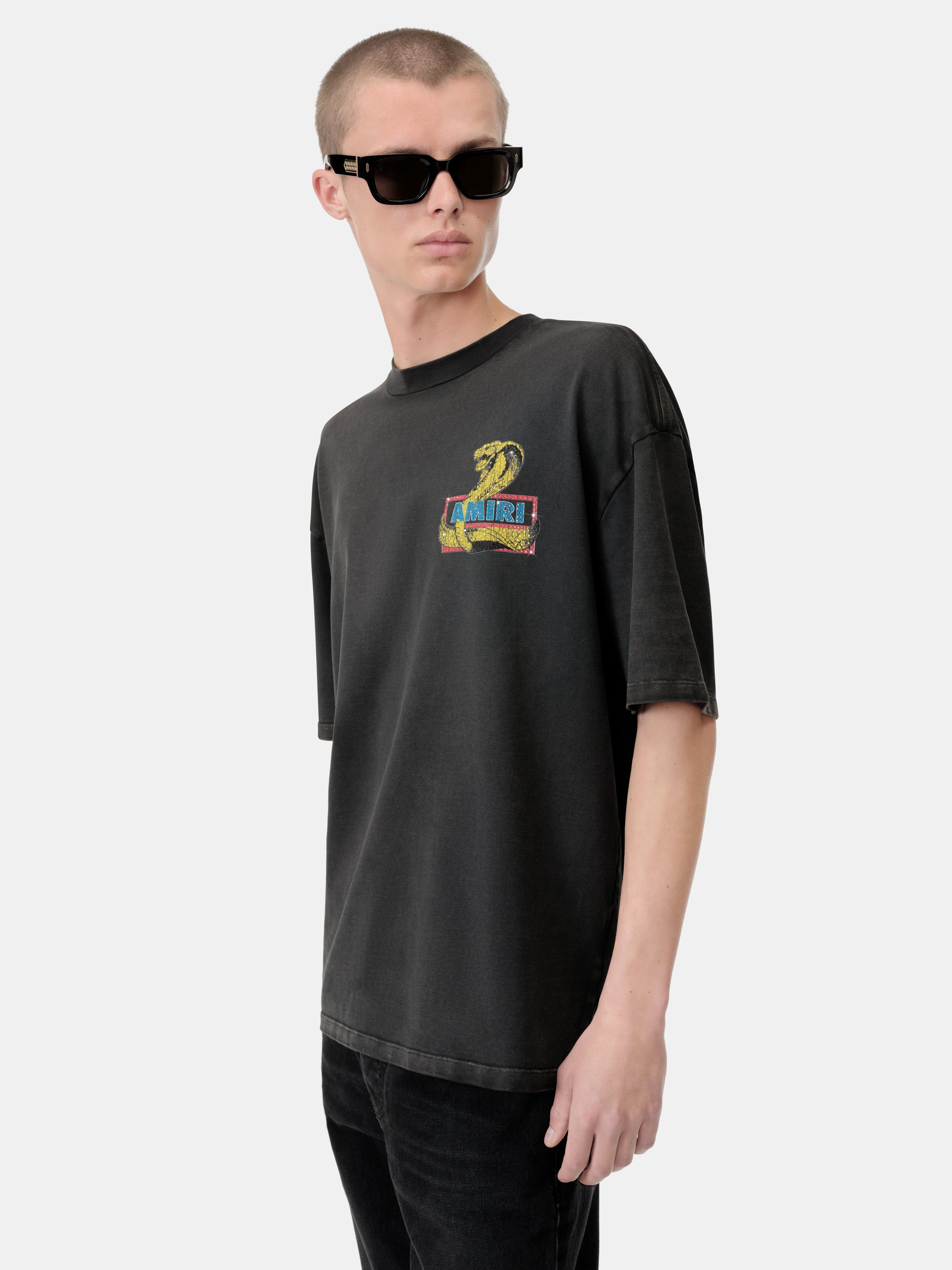 AMIRI CRYSTAL COBRA OVERSIZED TEE - 5