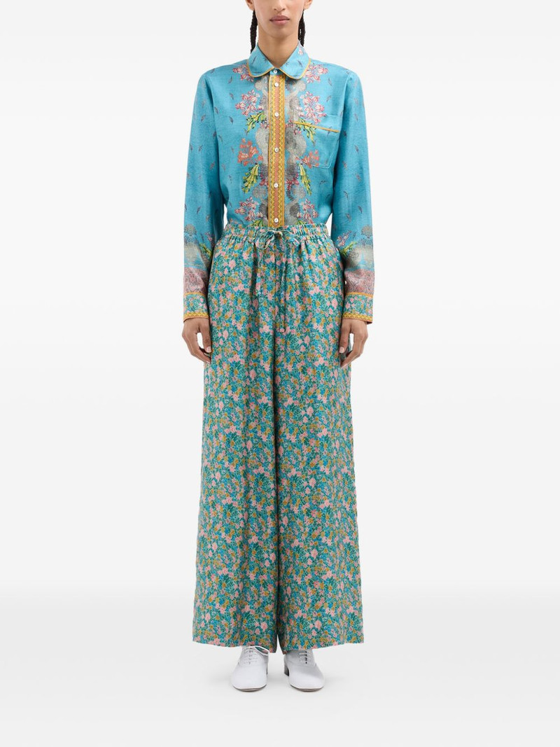 Aloe floral-pattern palazzo pants 3