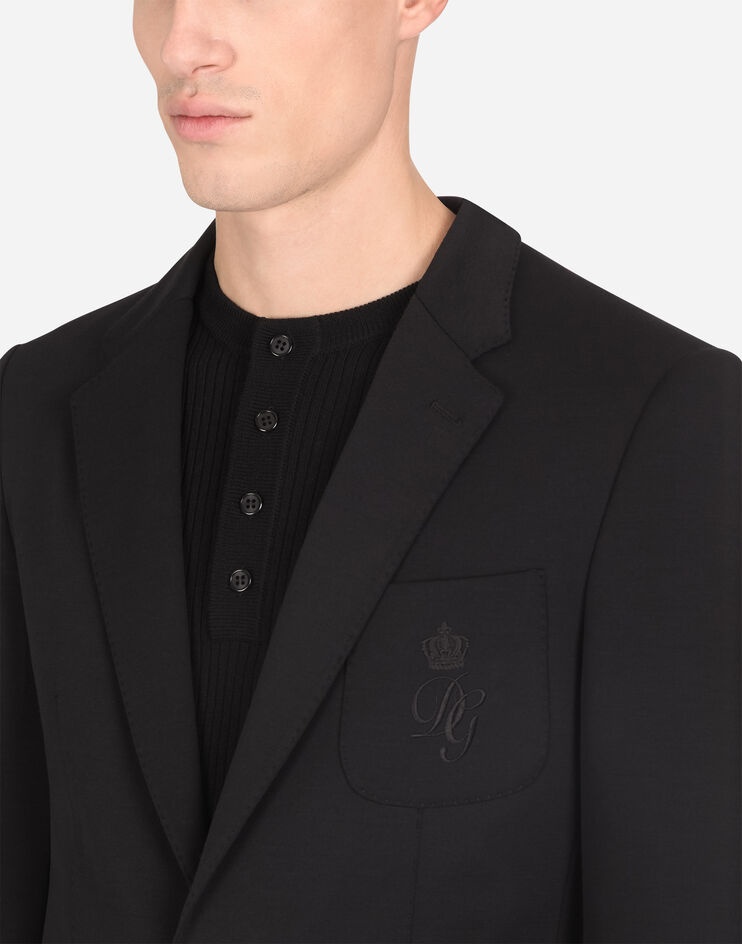 Stretch jersey jacket with DG embroidery - 4