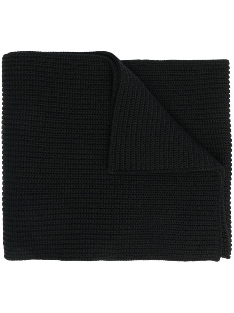 ribbed knit scarf - 1