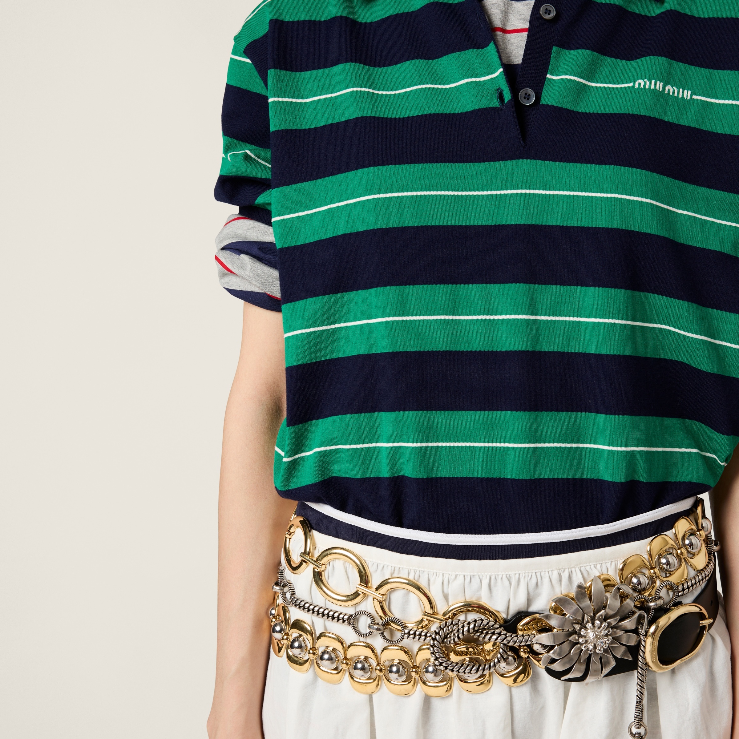 Cotton knit polo shirt - 4