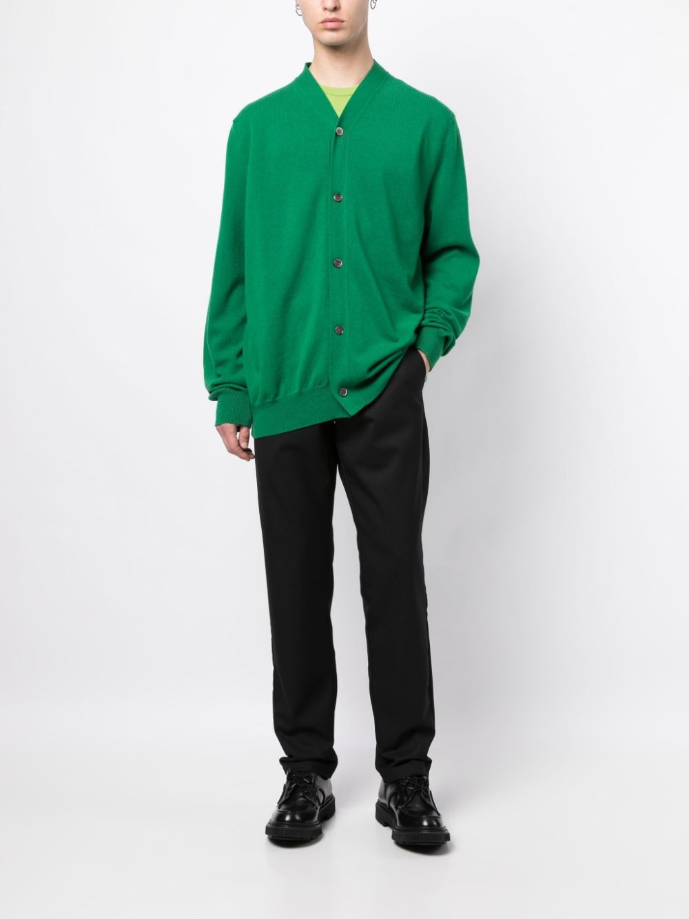 V-neck wool cardigan - 2