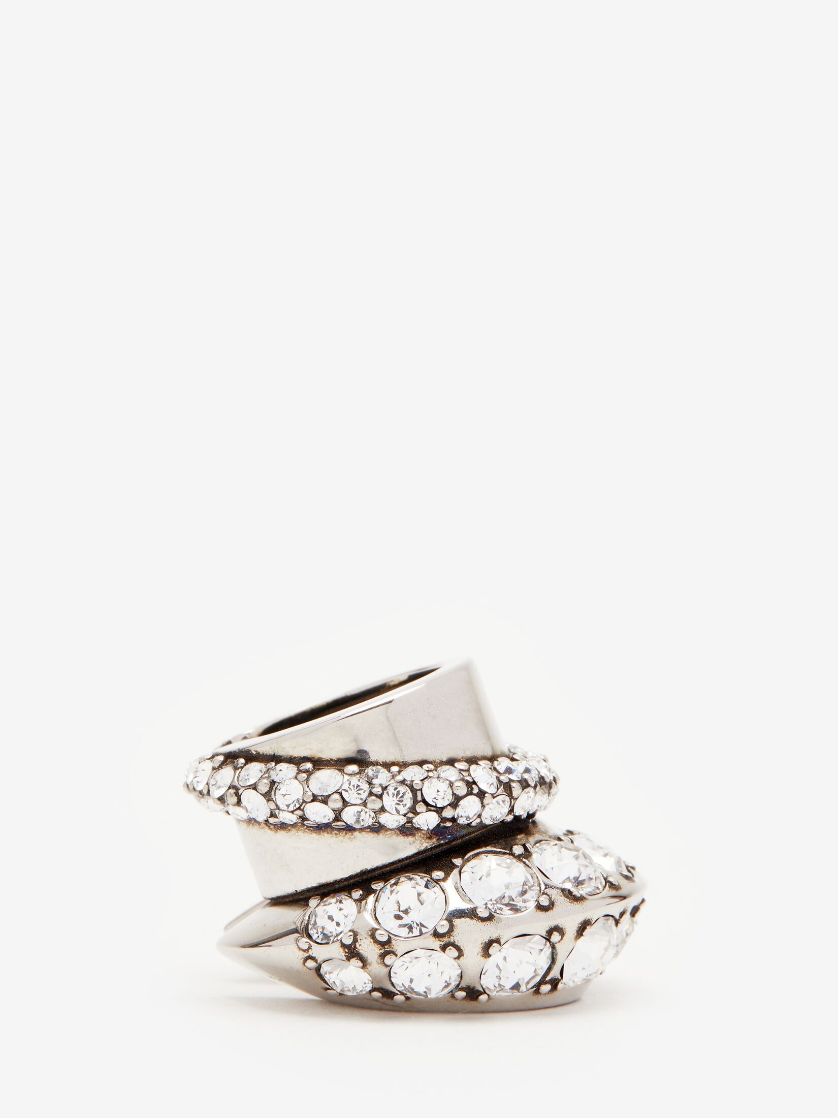 Women's Jewelled Accumulation Ear Cuff in Antique Silver - 1