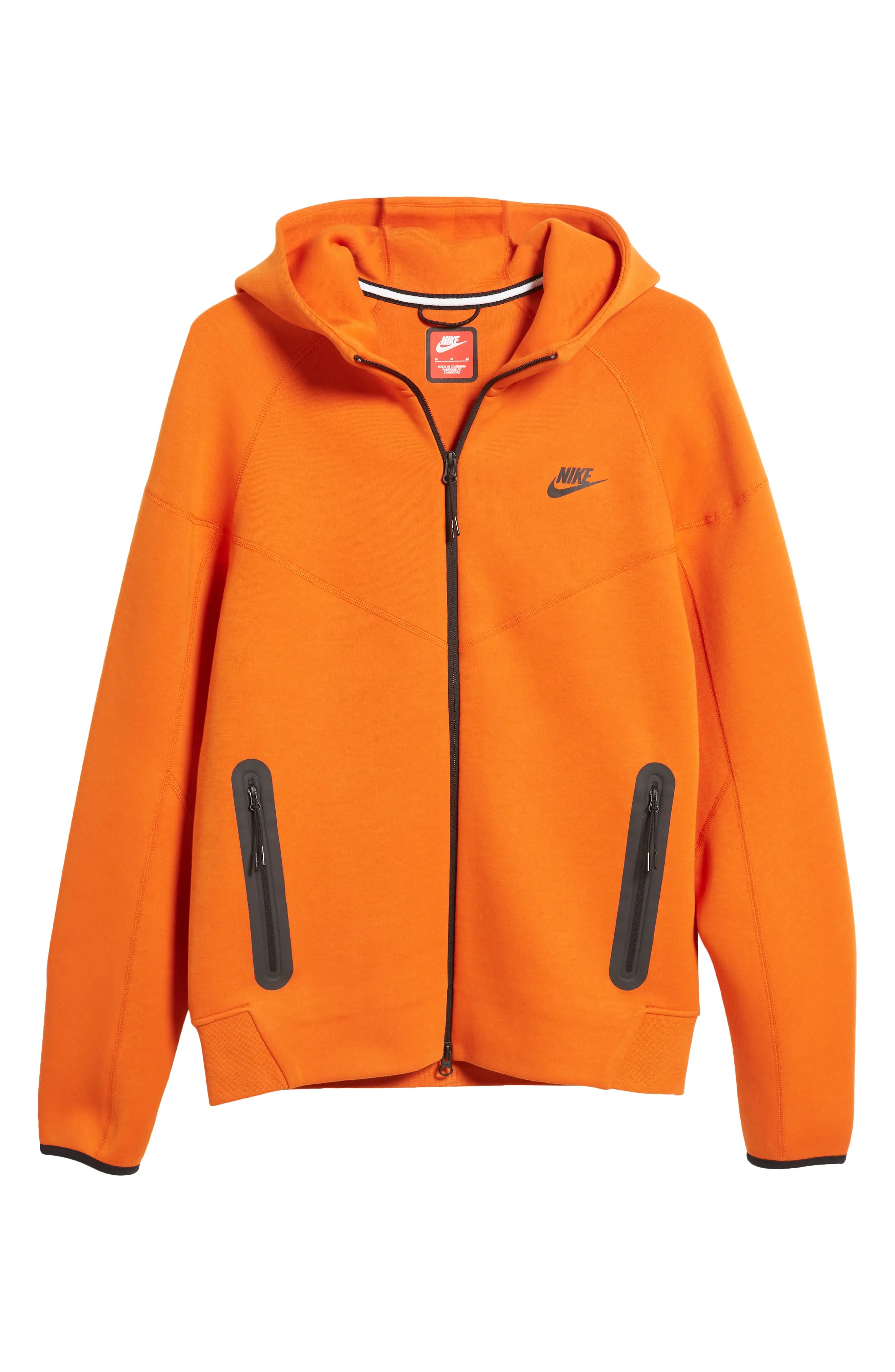 Tech Fleece Windrunner Zip Hoodie in Campfire Orange/Black - 5