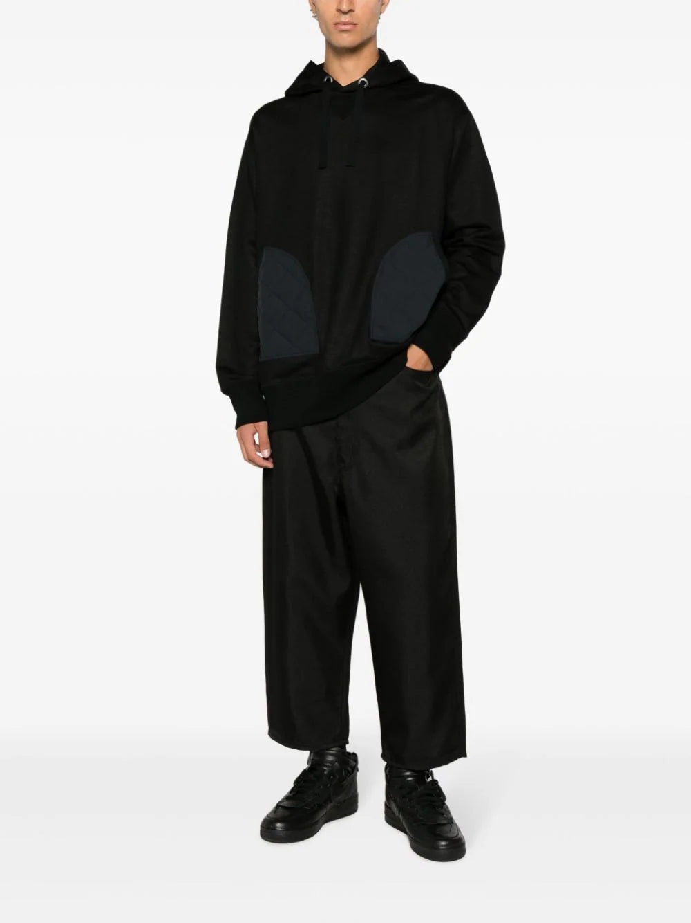 RIPSTOP-PANEL COTTON HOODIE - 2