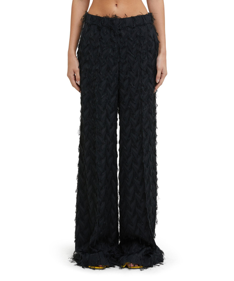 MSGM Viscose fil coupè fluid fabric roomy pants outlook