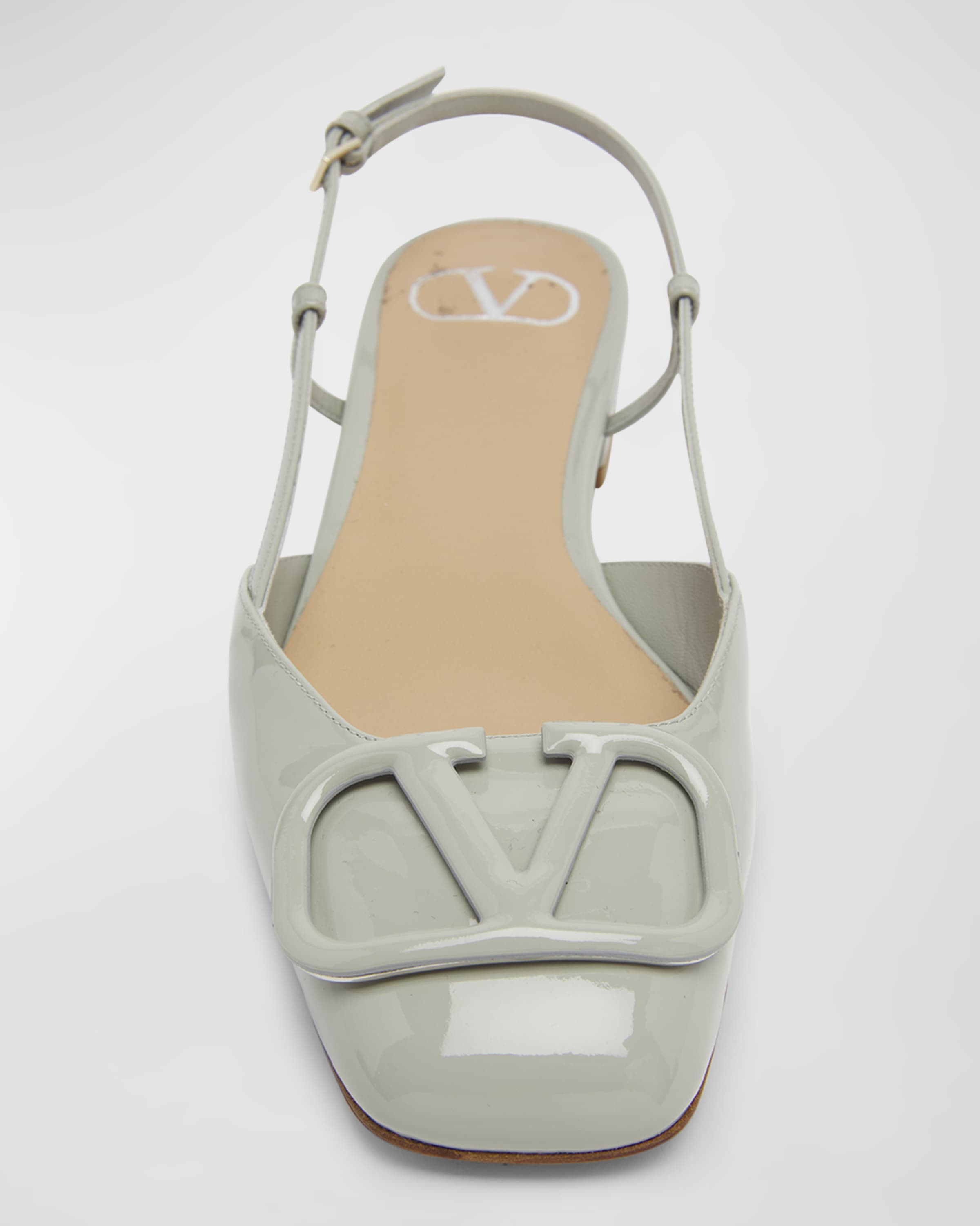VLogo Patent Slingback Ballerina Flats - 4