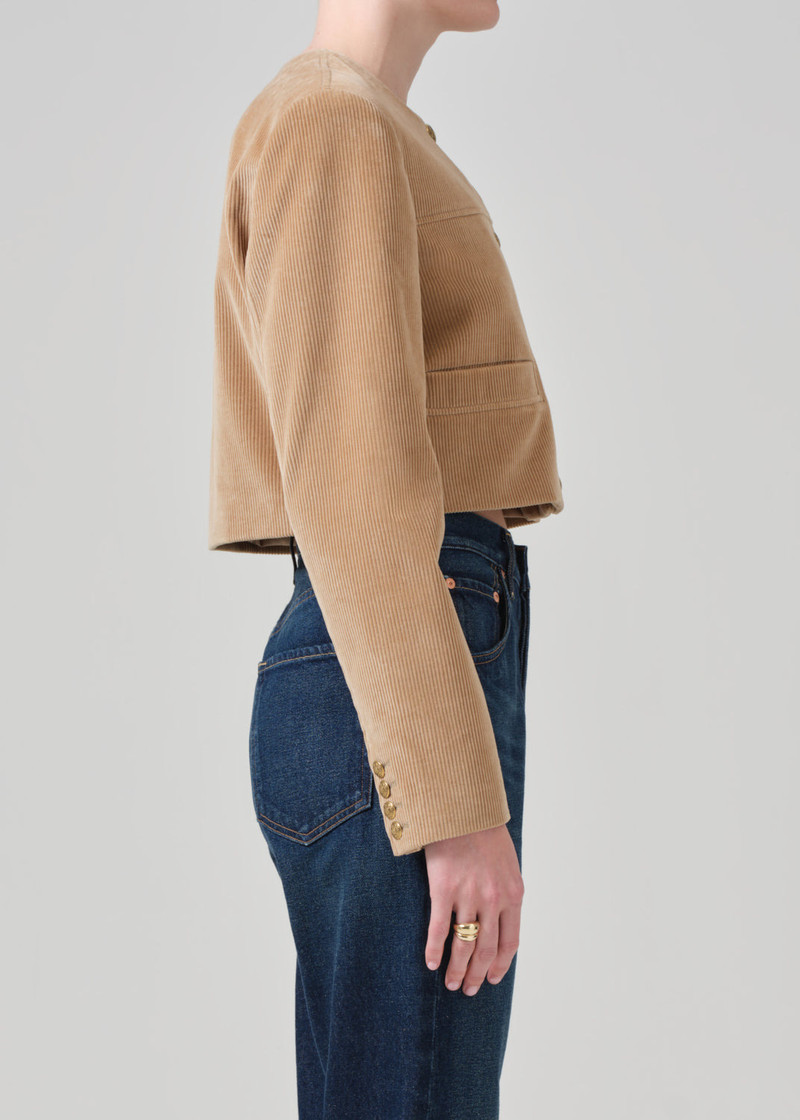 Pia Cropped Jacket In Ambra 4