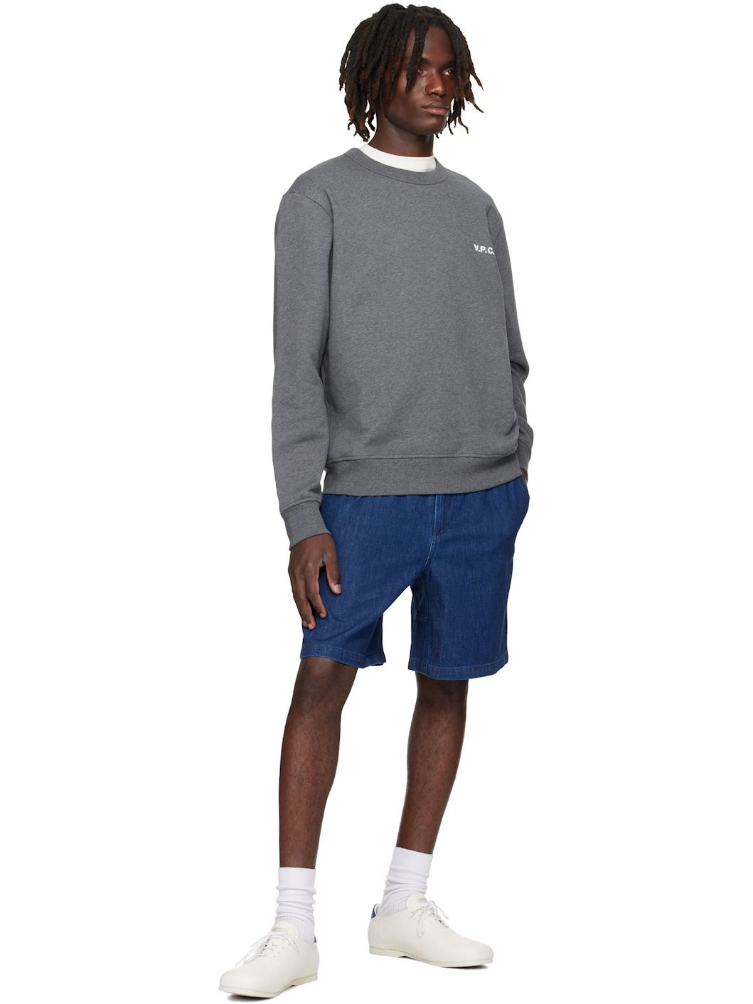 Gray Boxy Petit 'VPC' Sweatshirt - 4