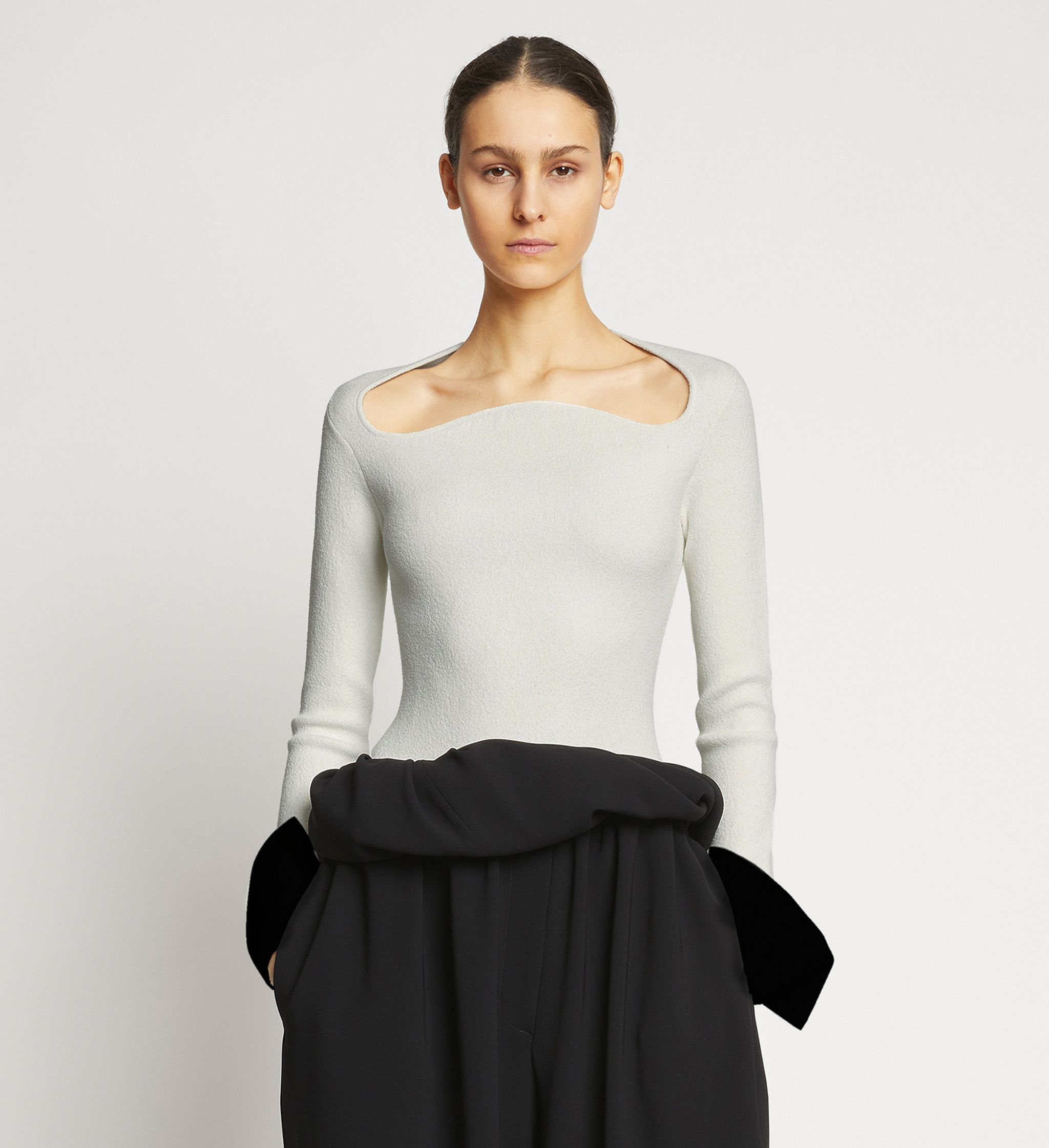 Textured Viscose Knit Sweater - 2