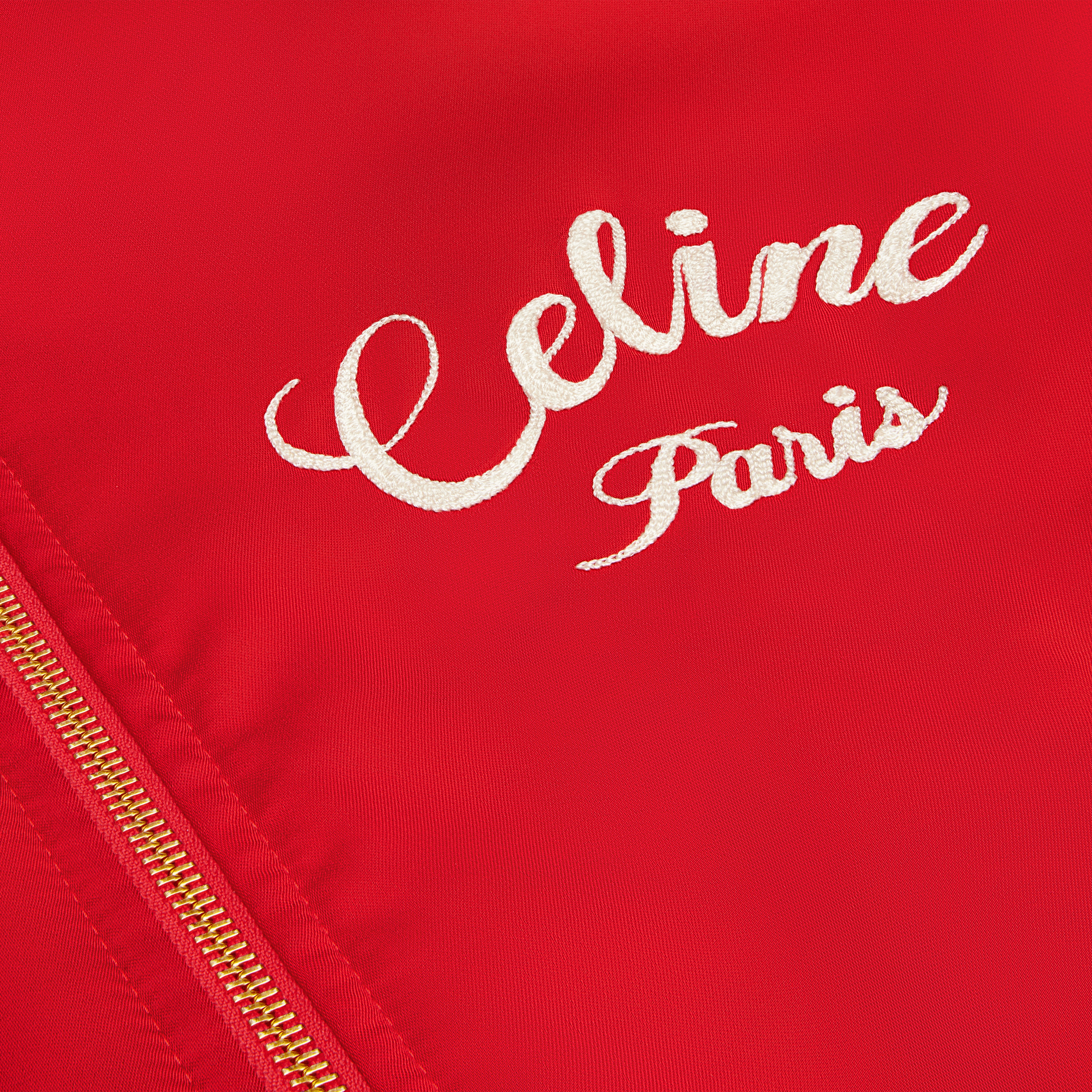 CELINE celine paris teddy jacket in satin | REVERSIBLE