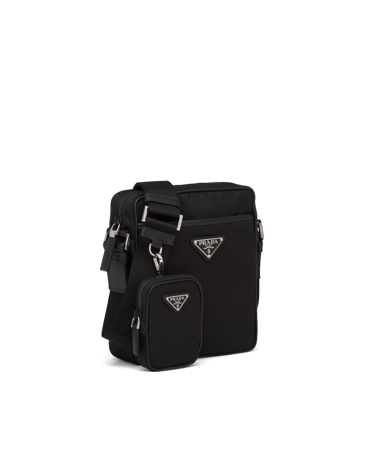 Re-Nylon and Saffiano leather shoulder bag - 3