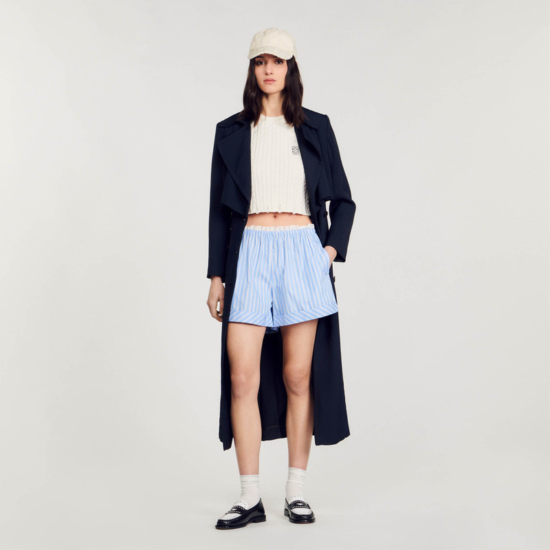 Sandro WIDE-LEG COTTON SHORTS outlook