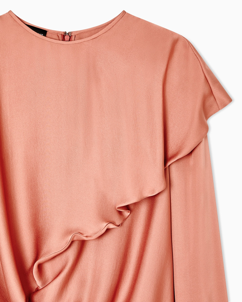 GIORGIO ARMANI DRAPED SILK CHARMEUSE BLOUSE outlook