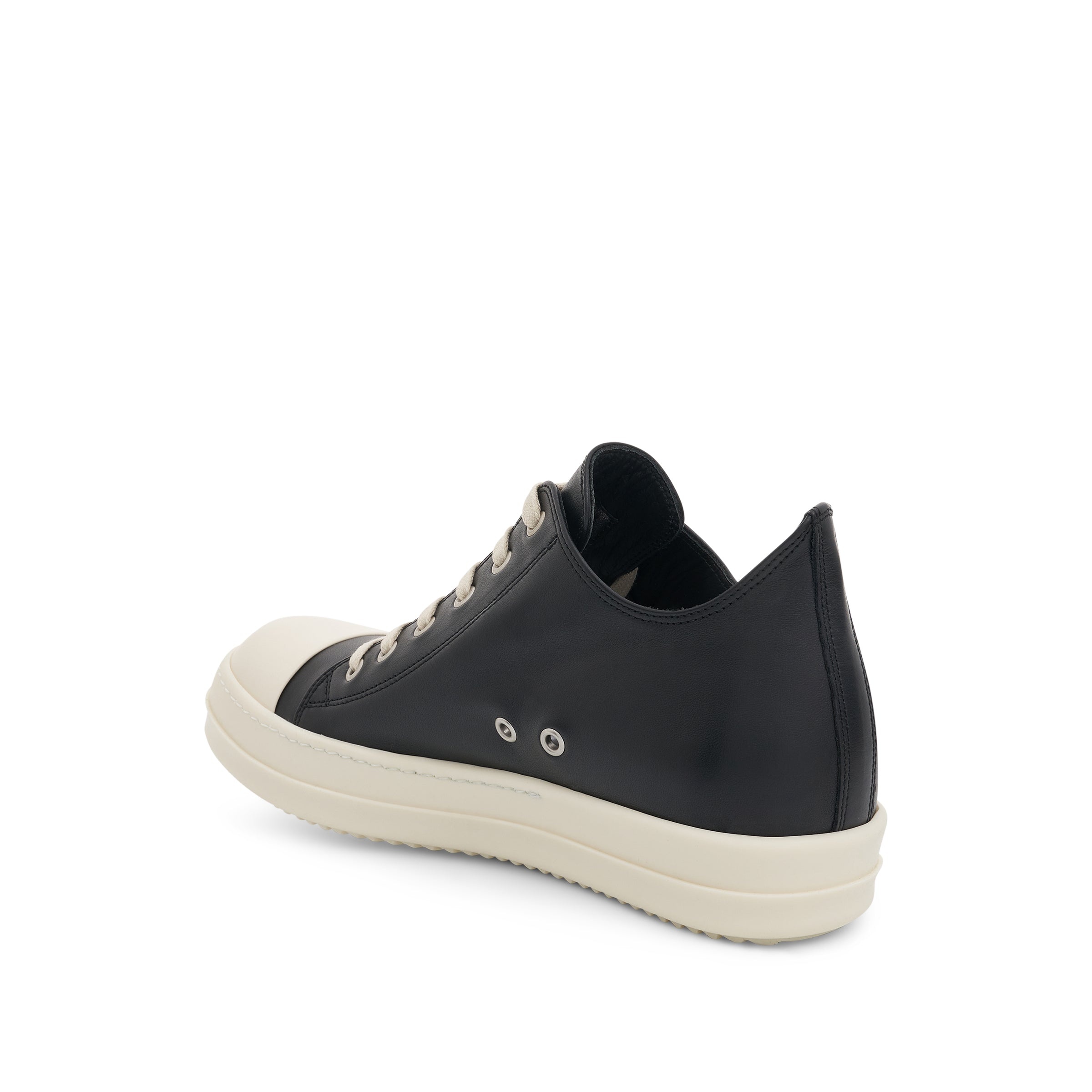 EDFU Low Leather Sneaker in Black/Milk - 3