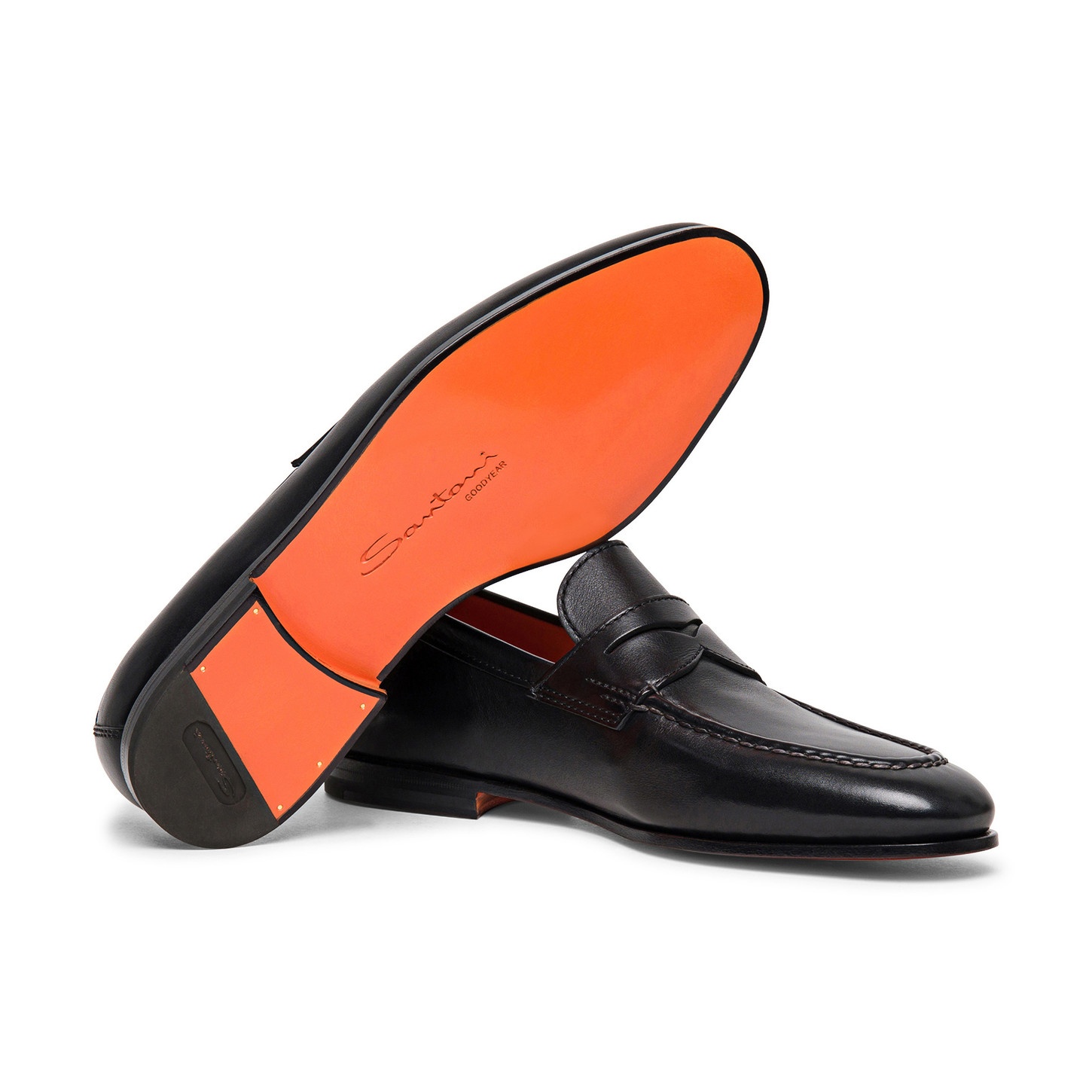Men’s black leather penny loafer - 3