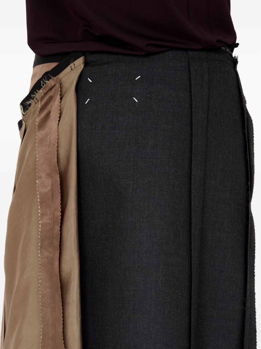 asymmetrical panelled skirt - 6