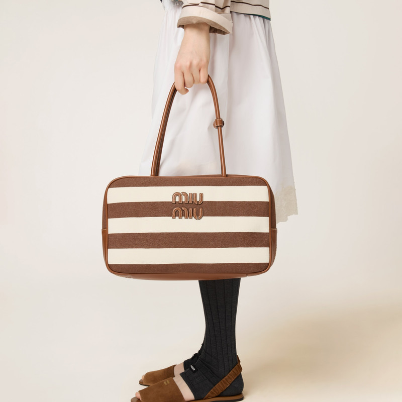 Beau canvas and leather bag 5