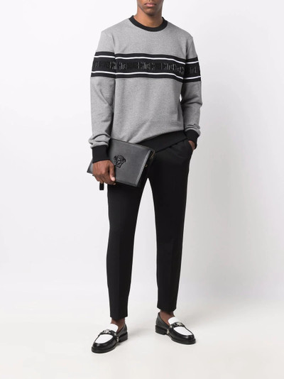 Balmain logo-print crew neck sweatshirt outlook