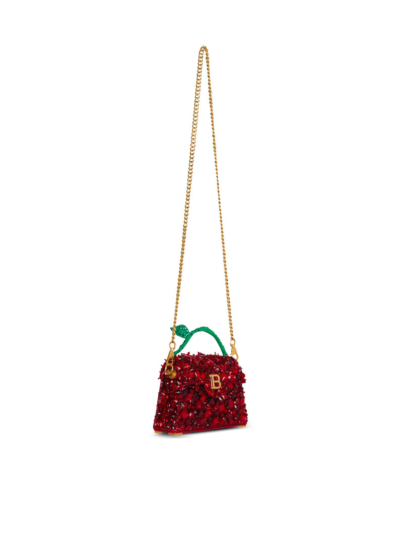 Small B-Buzz Dynasty bag in Strawberry-embroidered satin 3