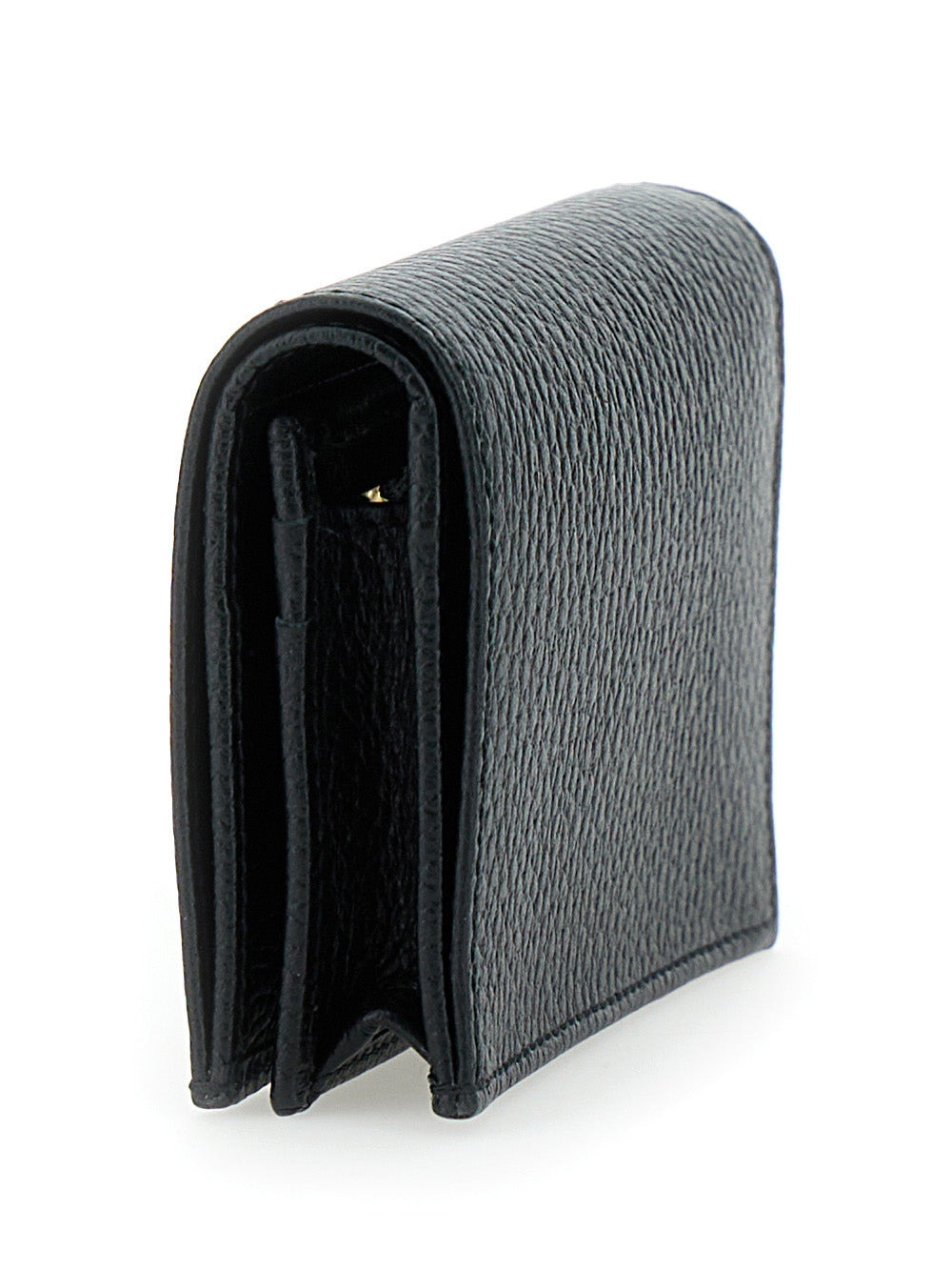 Gucci Women Black Wallet With Metallic Logo In Hammered Leather Woman - 3