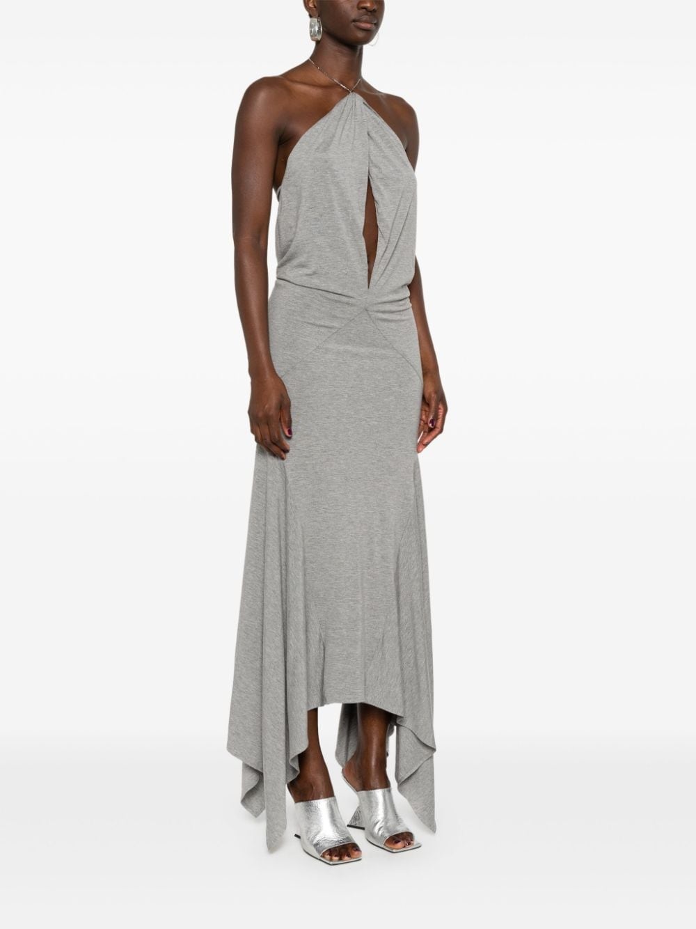 keyhole cut-out maxi dress - 3