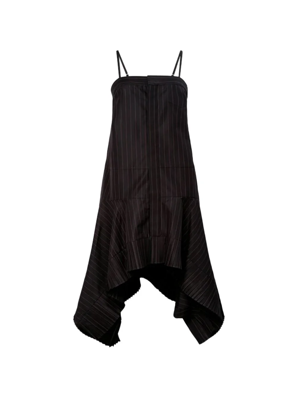 pinstripe pleated mini dress - 1