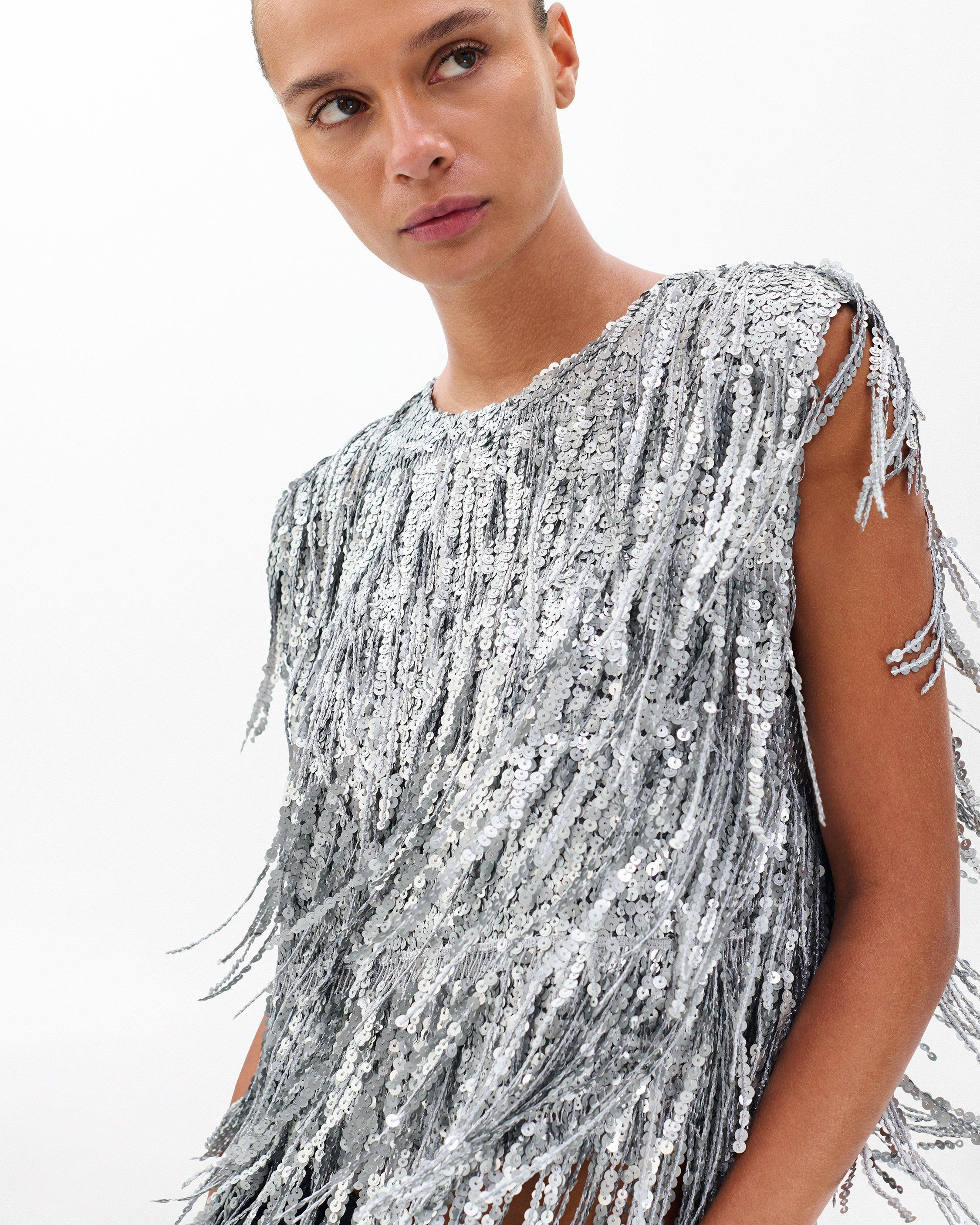 Billie Sequined Tassel Top - 5