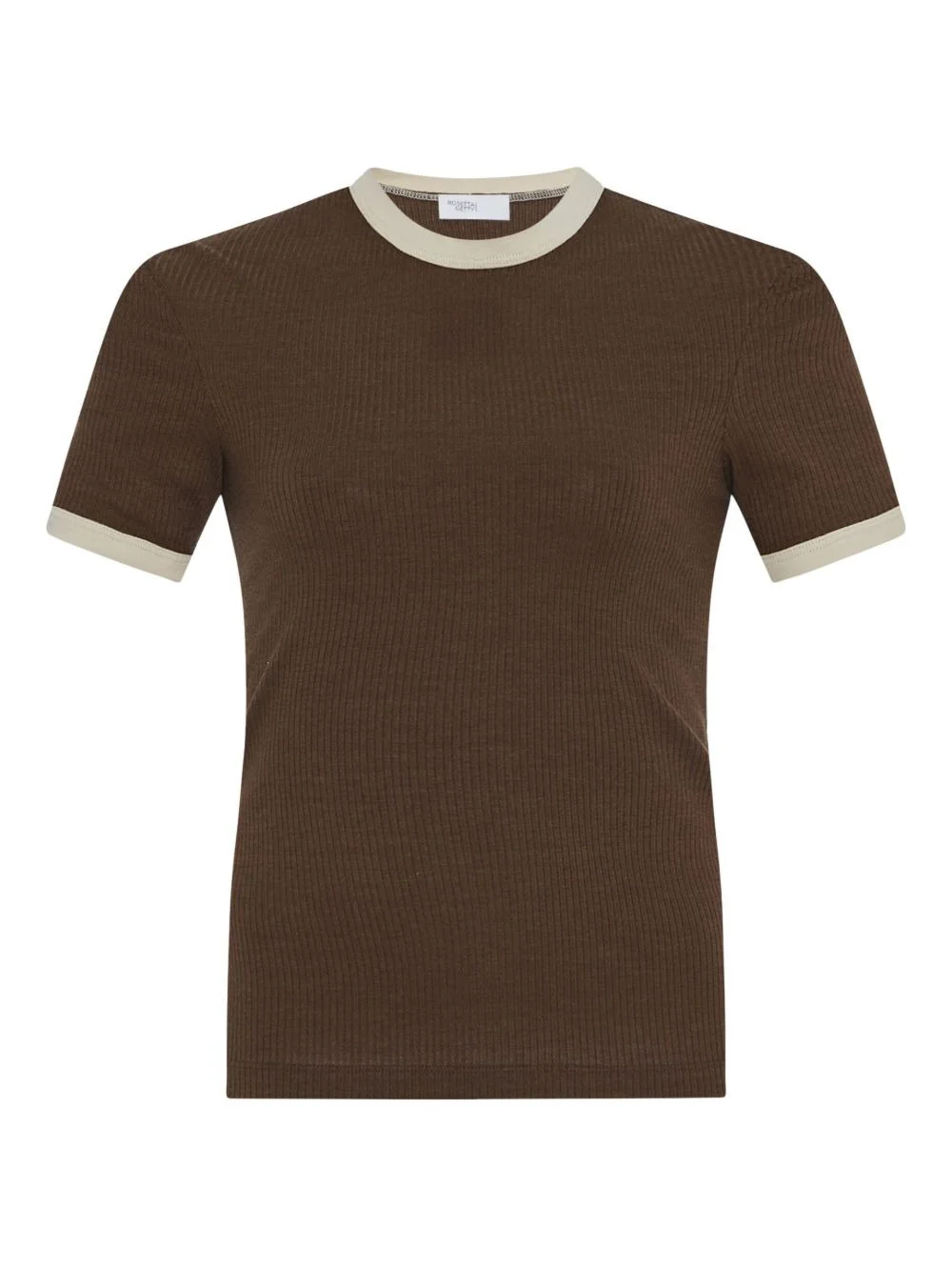 rib-knit T-shirt - 1