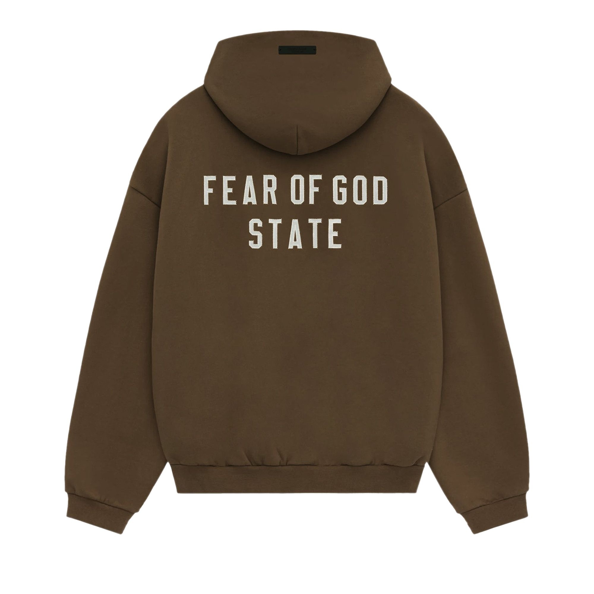 Fear of God Essentials Fleece Full Zip Hoodie 'Brown' - 2