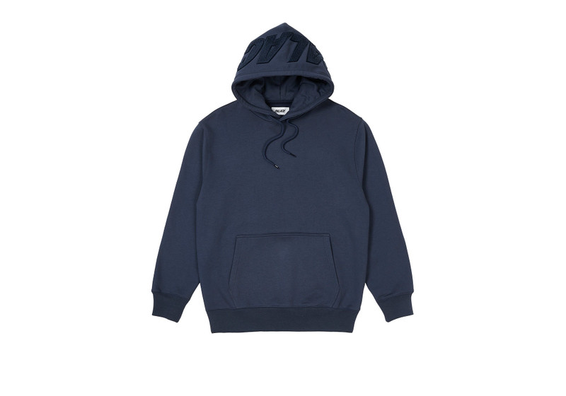 SPELL OUT CHENILLE HOOD NAVY - 1