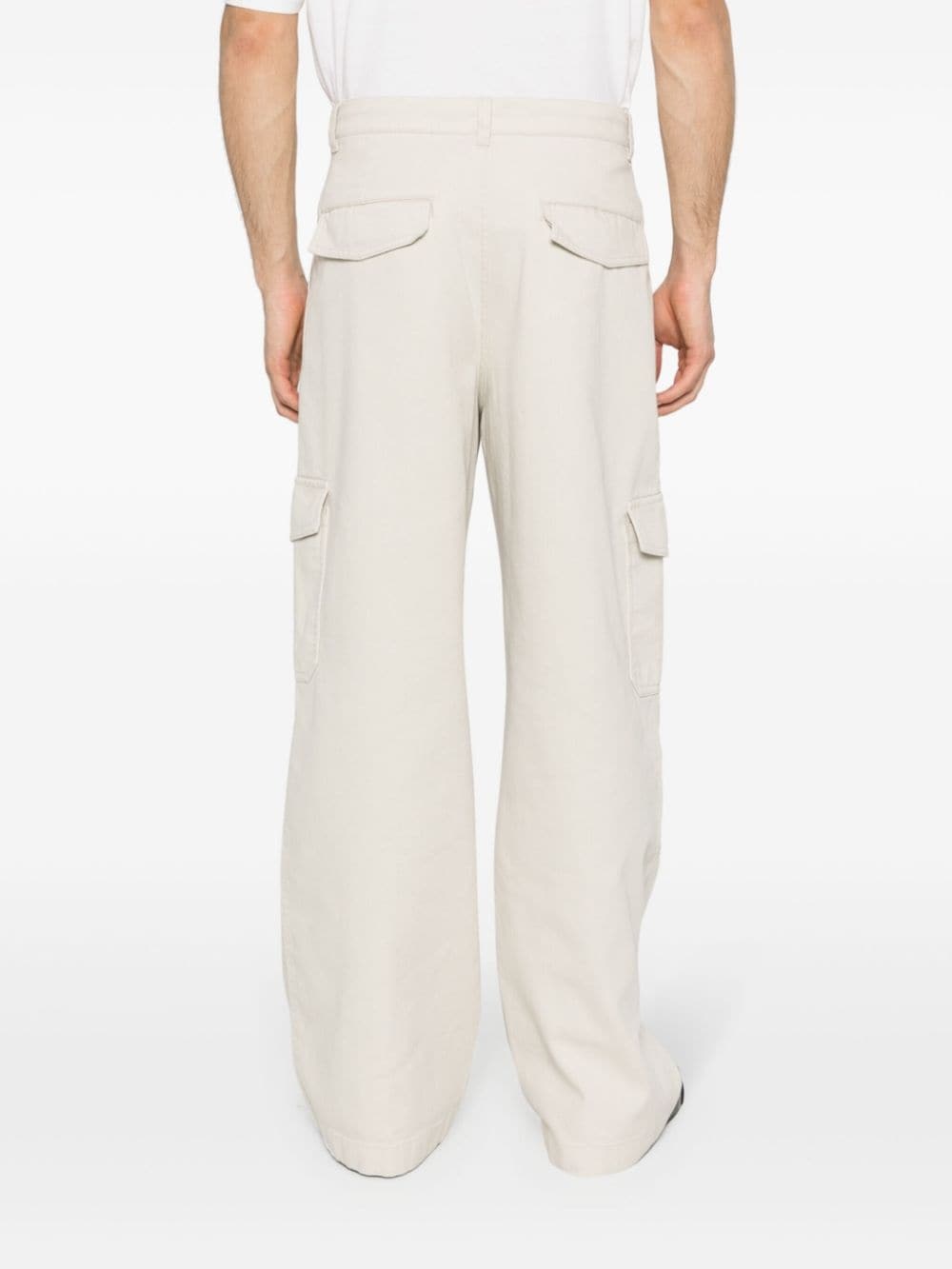 wide-leg cargo trousers - 4