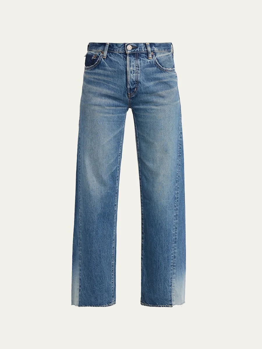 Wide-Leg Paneled Jeans - 1