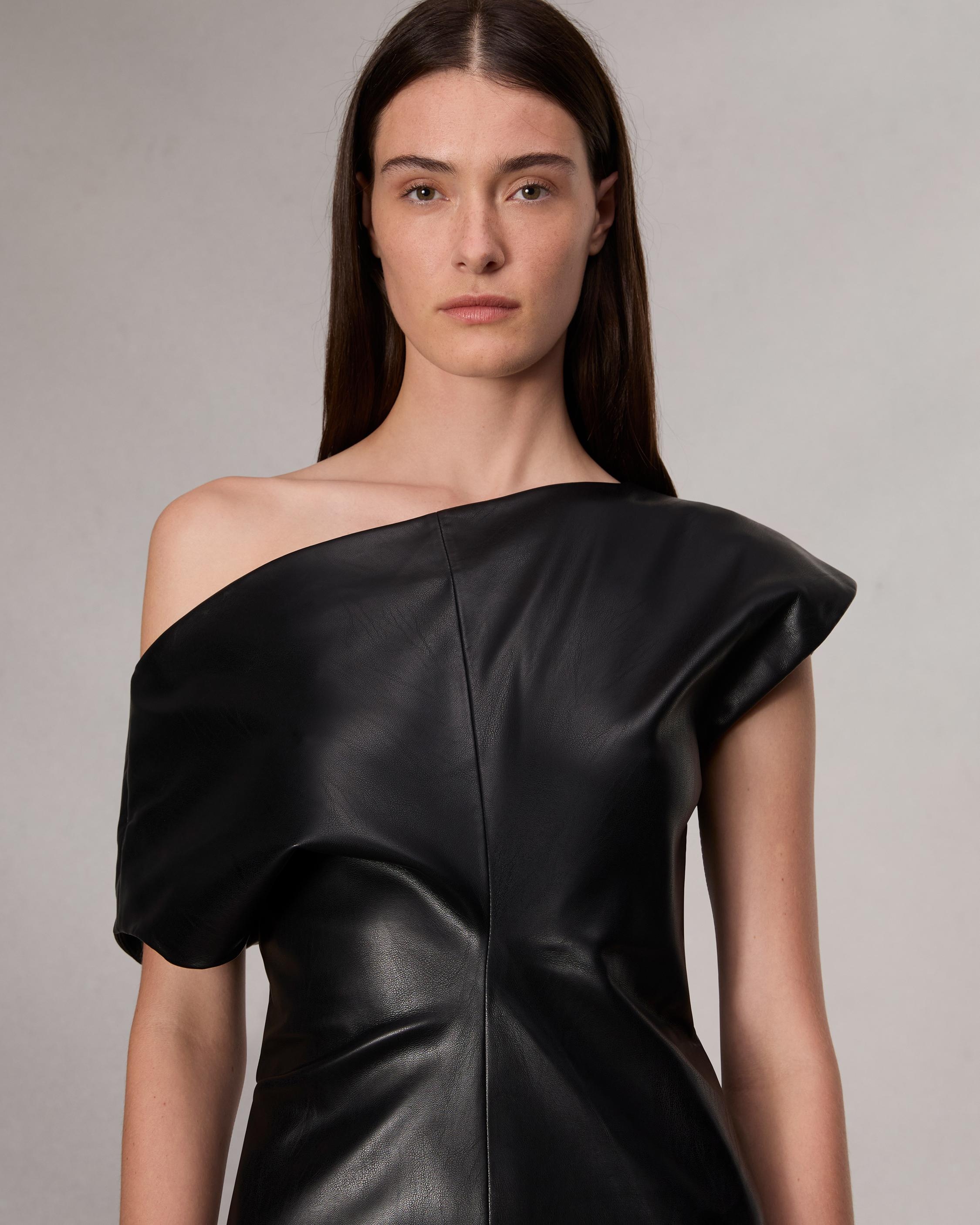 Eleanor Faux Leather Dress - 6