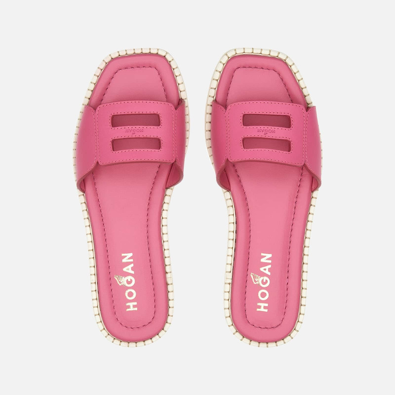 Flat Sandals Hogan H638 Pink 4