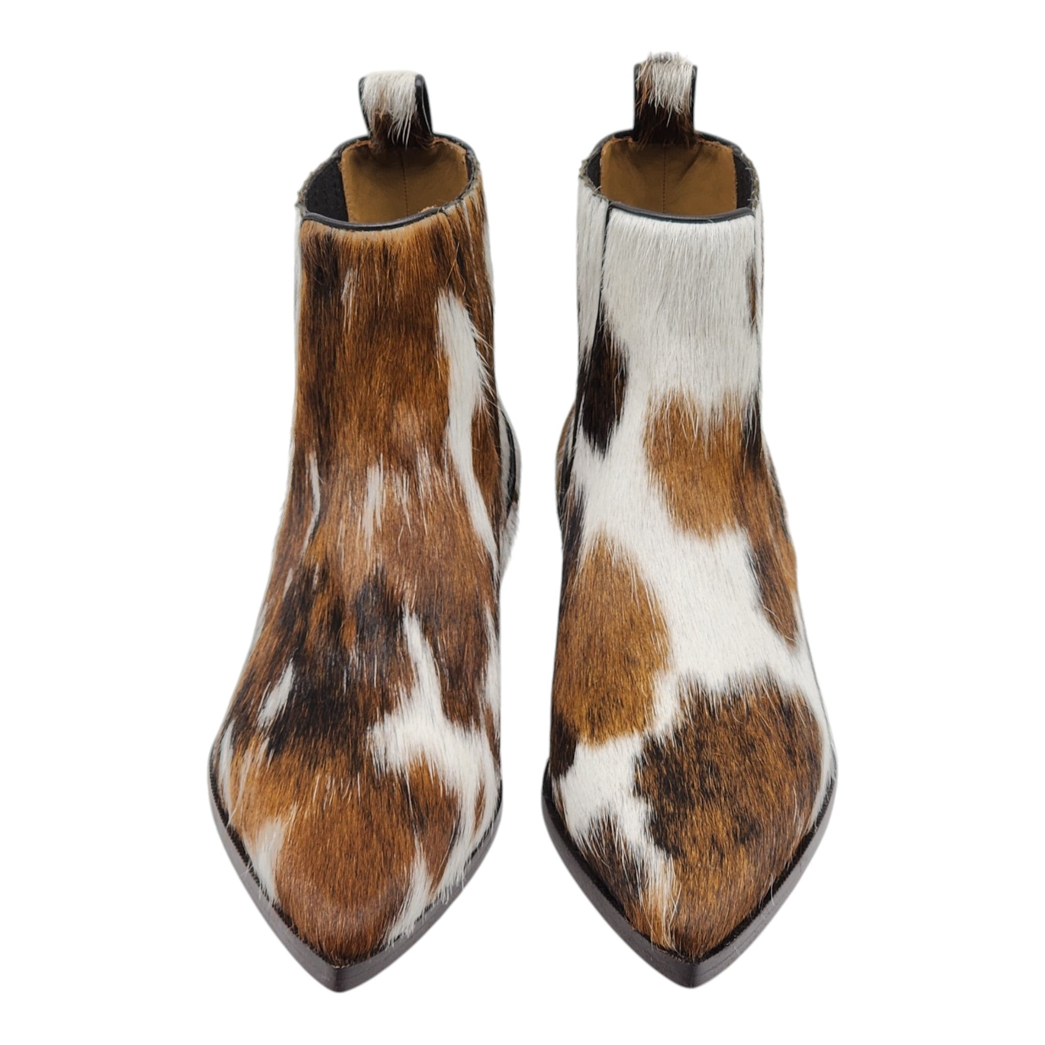 Christian Louboutin Cheliviss Low Boots - Hair-on Calf 'Meuh' - Brown and White - 39 - 3