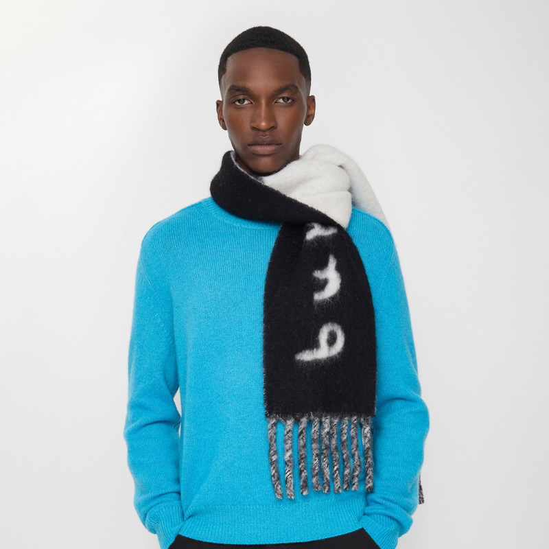 Reversible Logo Alpaca Wool Blend Scarf 6