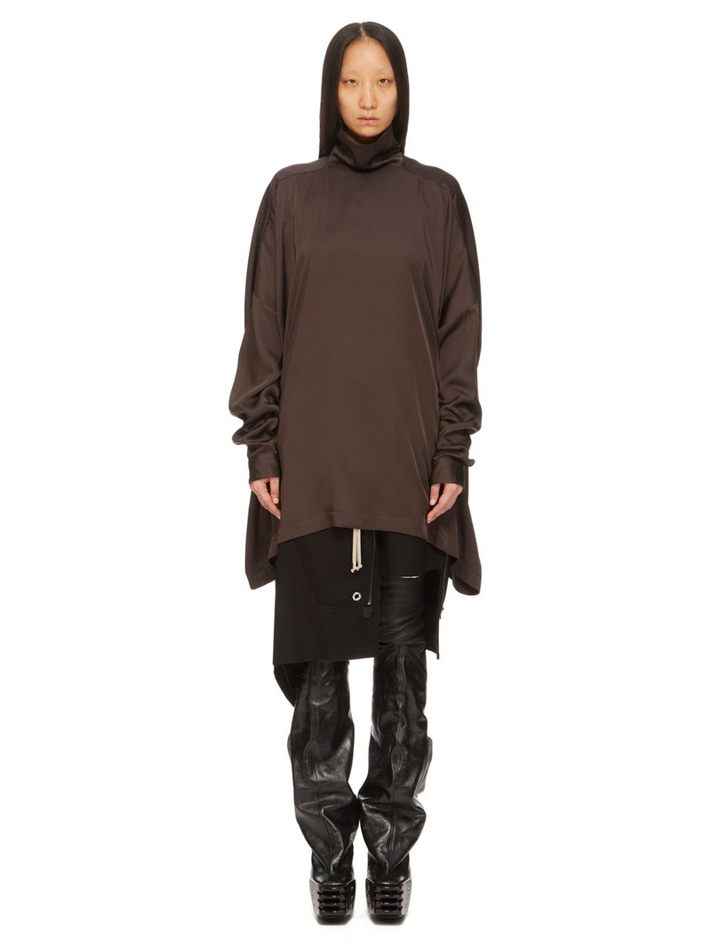 Asymmetric satin turtleneck top 6