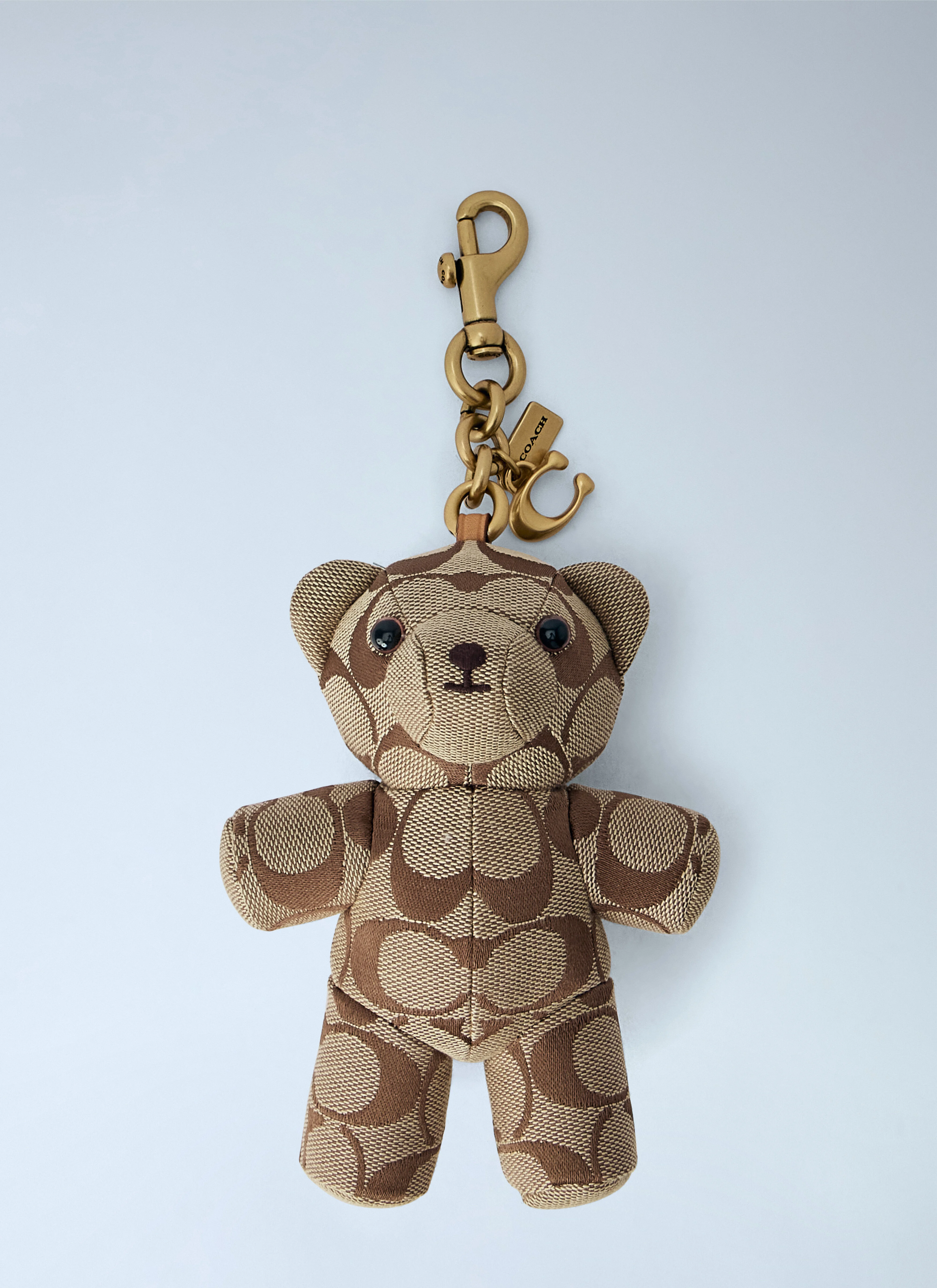 Bear Bag Charm In Signature Jacquard - 1