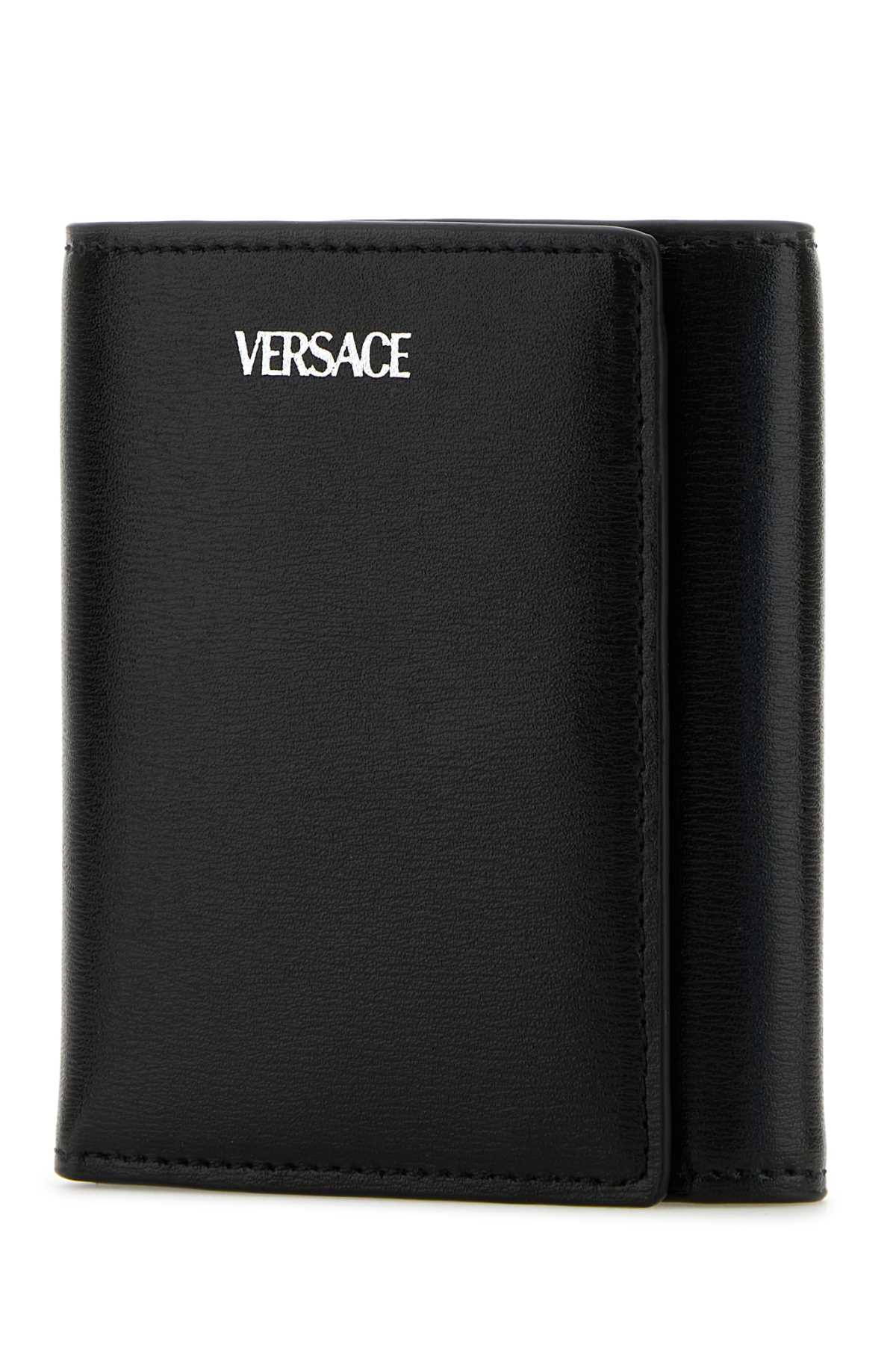 Versace Men Black Leather Wallet - 2