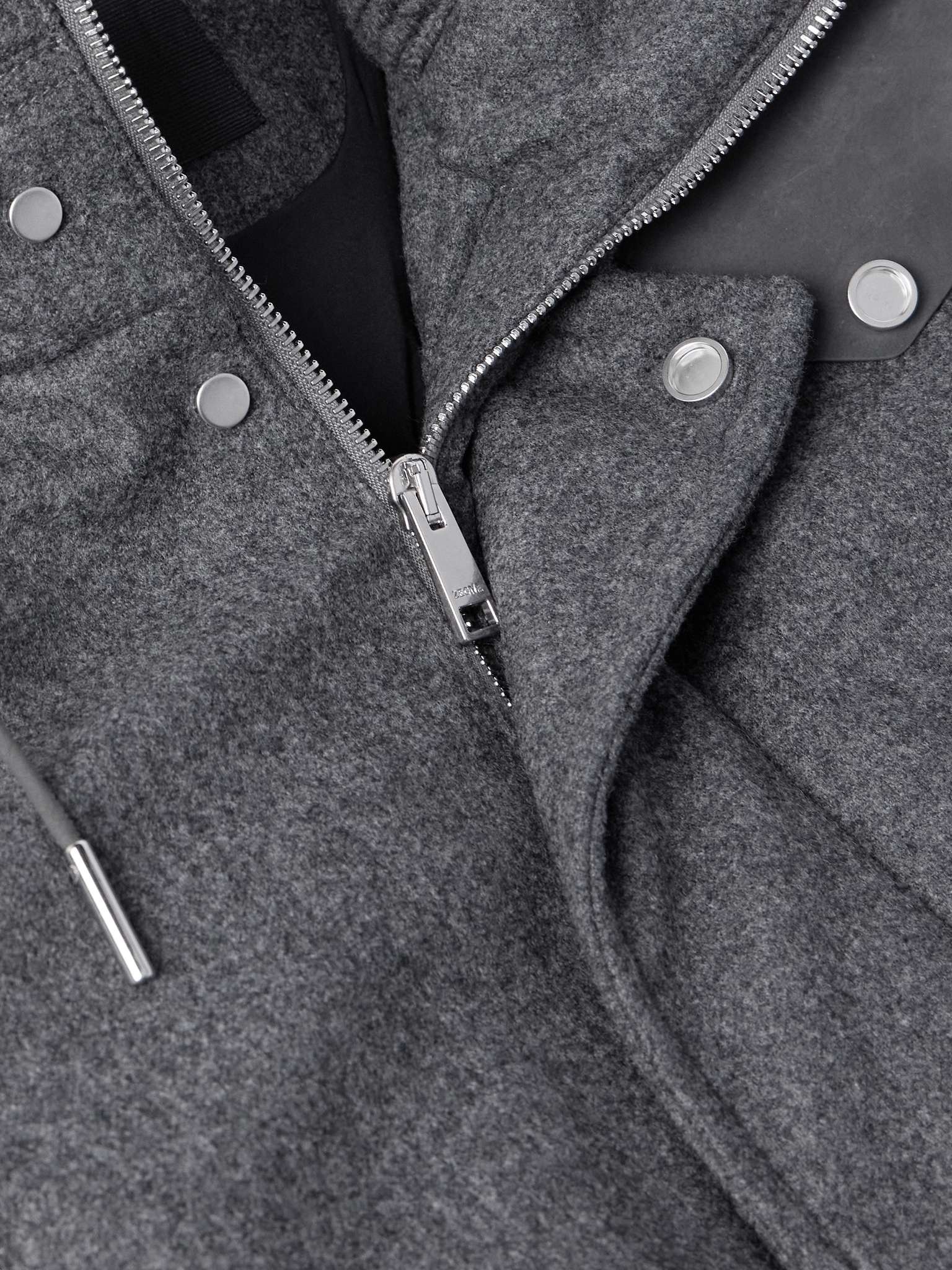 Suede-Trimmed TECHMERINO™ Wool Hooded Down Parka - 4