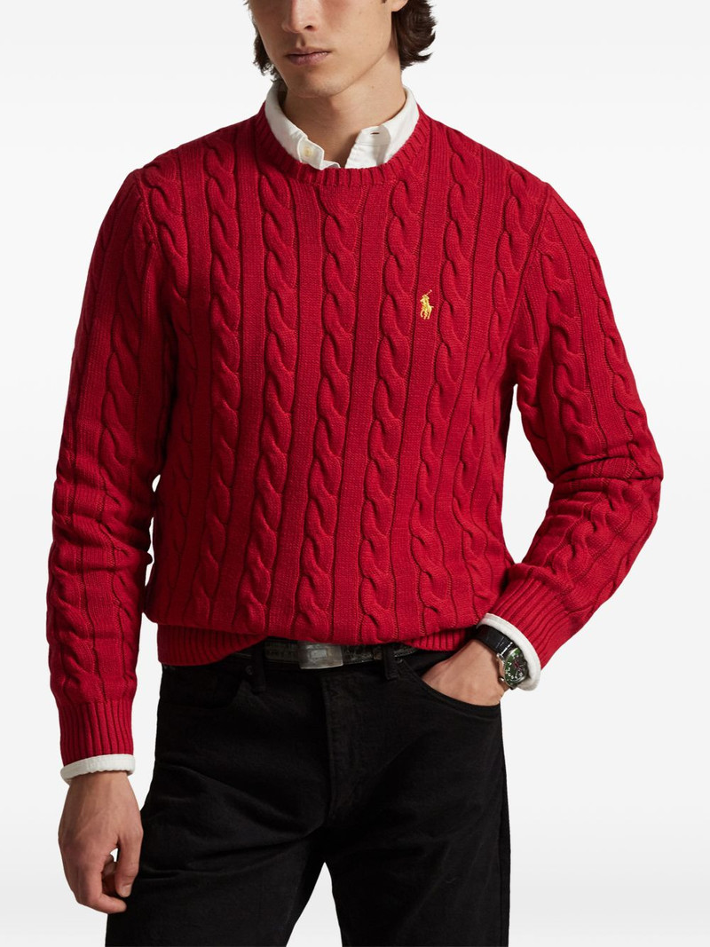 cable-knit crew-neck sweater 3