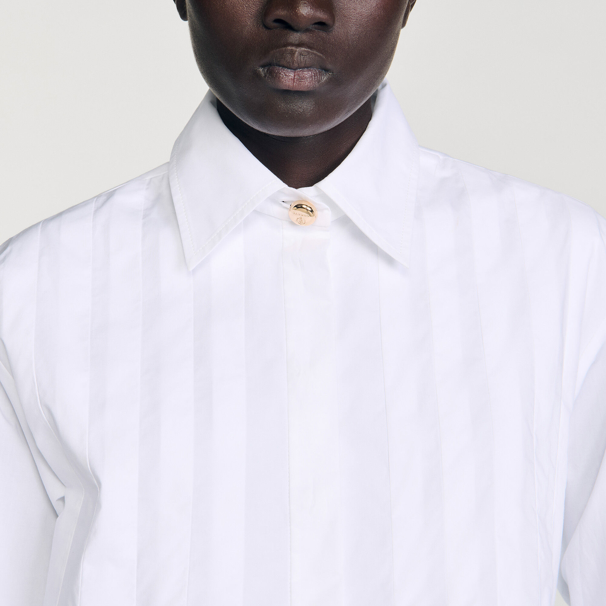 PLEATED CROPPED SHIRT - 3