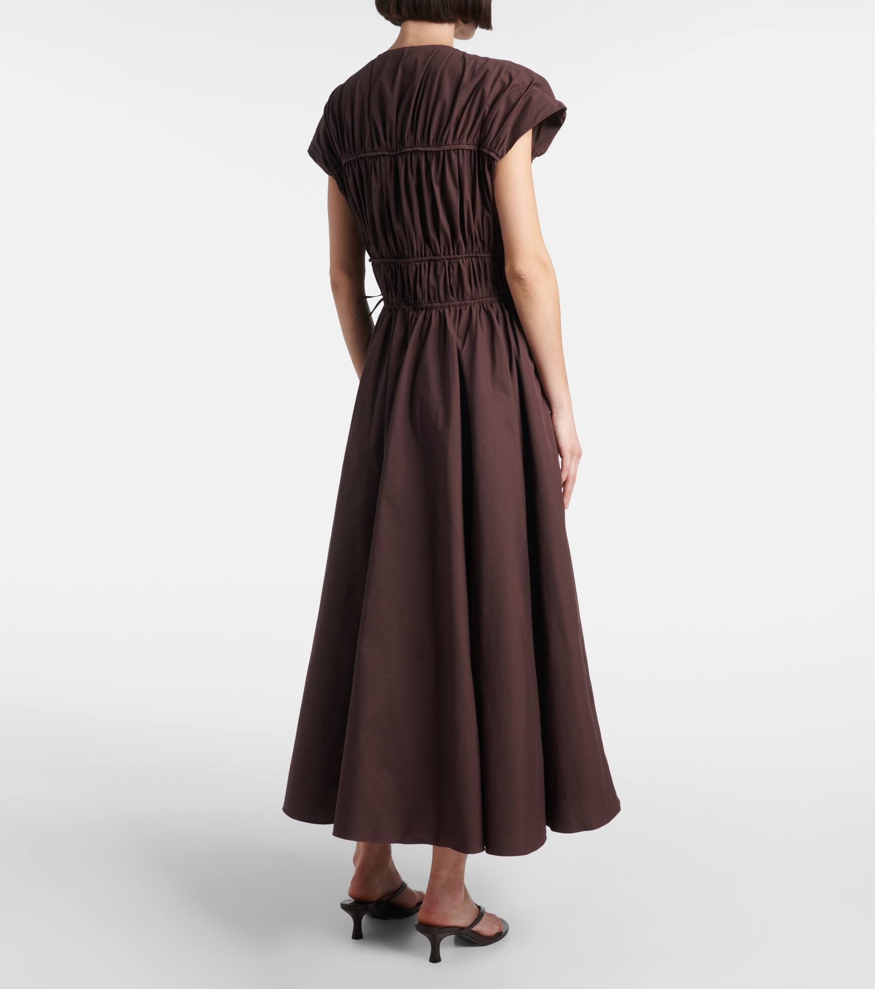 Ceres gathered cotton midi dress - 3
