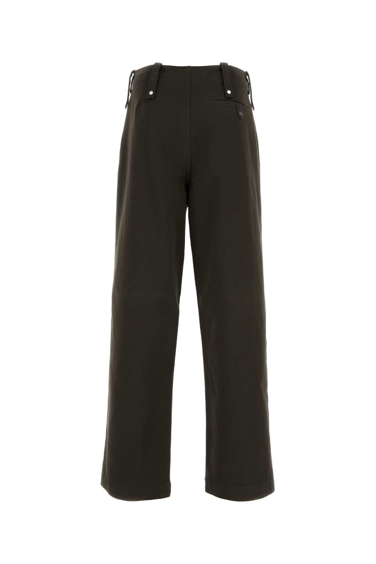 Burberry Men Chocolate Cotton Wide-Leg Pant - 2