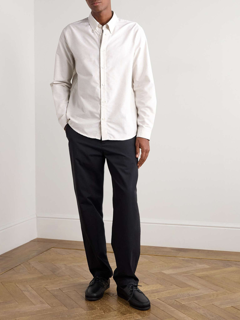 A.P.C. Greg Button-Down Collar Striped Cotton Oxford Shirt outlook