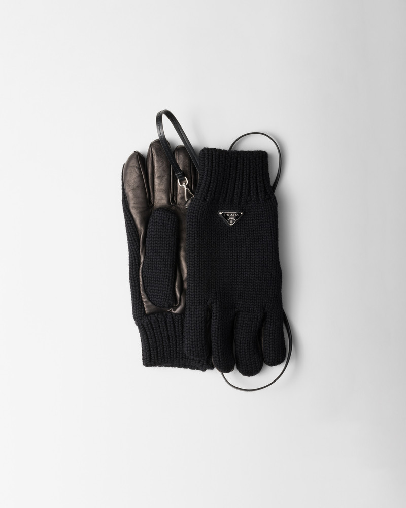 Wool and nappa leather gloves 1