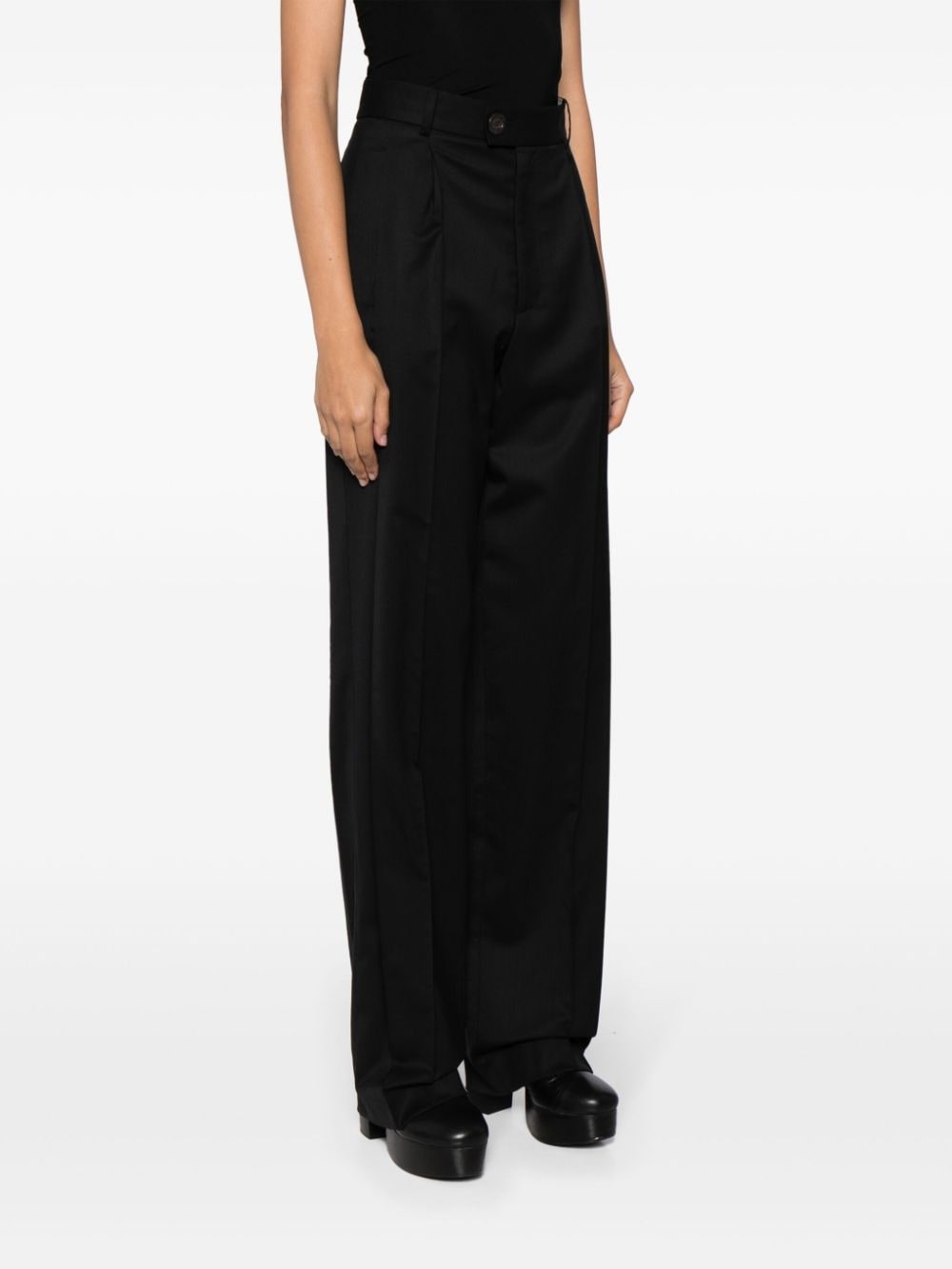 pressed-crease tailored trousers - 3