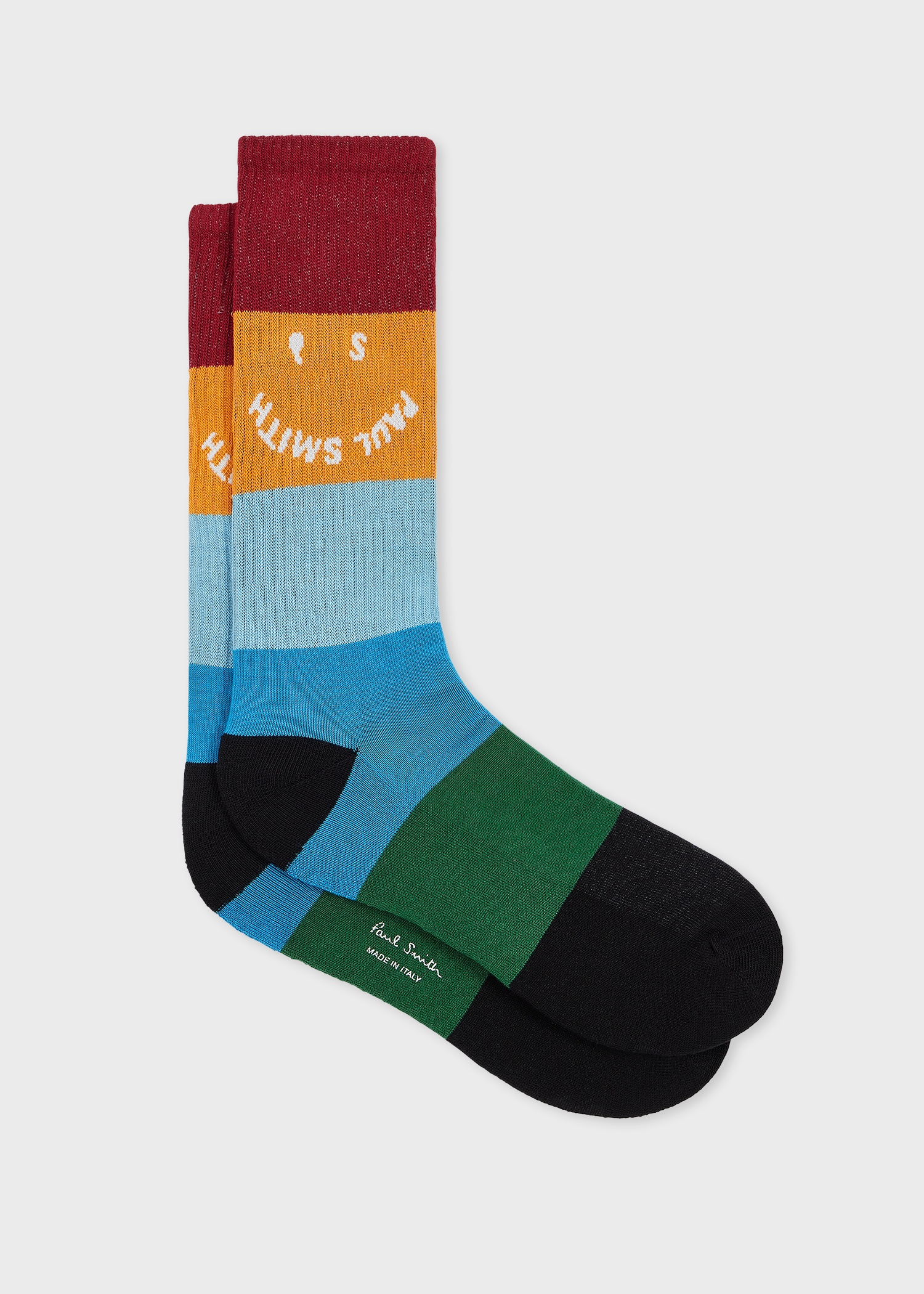 Colour Block PS 'Happy' Socks - 1